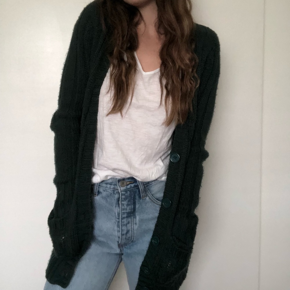 🌻3/$10 Oversize Emerald Sweater Cardigan